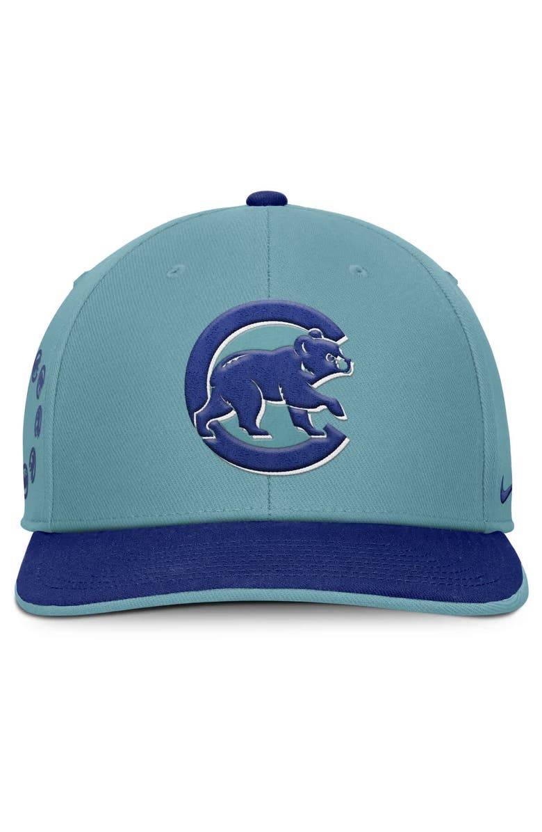 Nike Men's Nike Turquoise Chicago Cubs Father's Day Pro Performance Snapback Hat, Alternate, color,