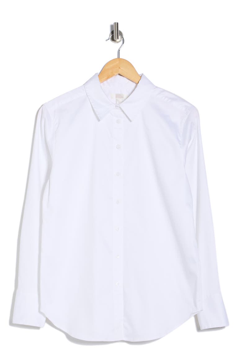 Boyfriend Fit Poplin Shirt, Alternate, color, WHITE