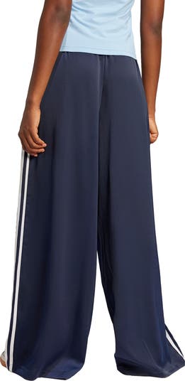 adidas Originals Recycled Polyester Satin Wide Leg Track adidas Originals Recycled Polyester Satin Wide Leg Track