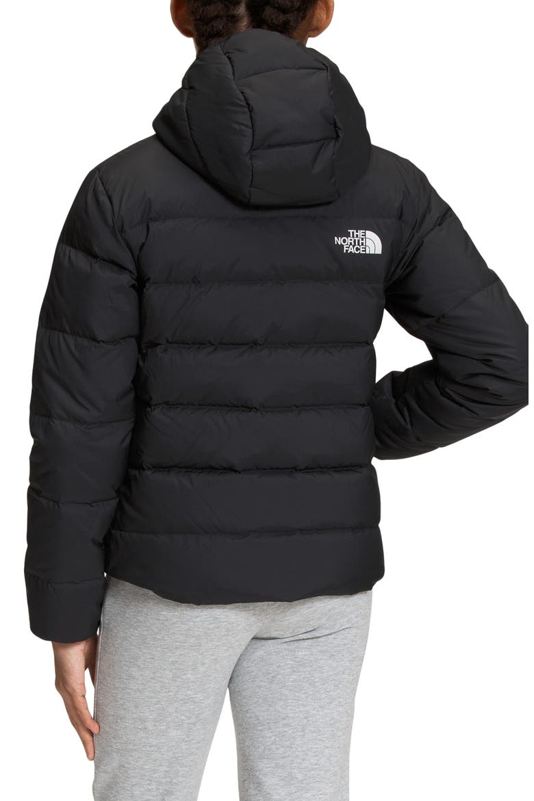 Kids' Reversible Hooded 600-Fill Power Down Jacket, Alternate, color, TNF BLACK