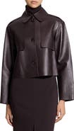 Theory Crop Leather Jacket