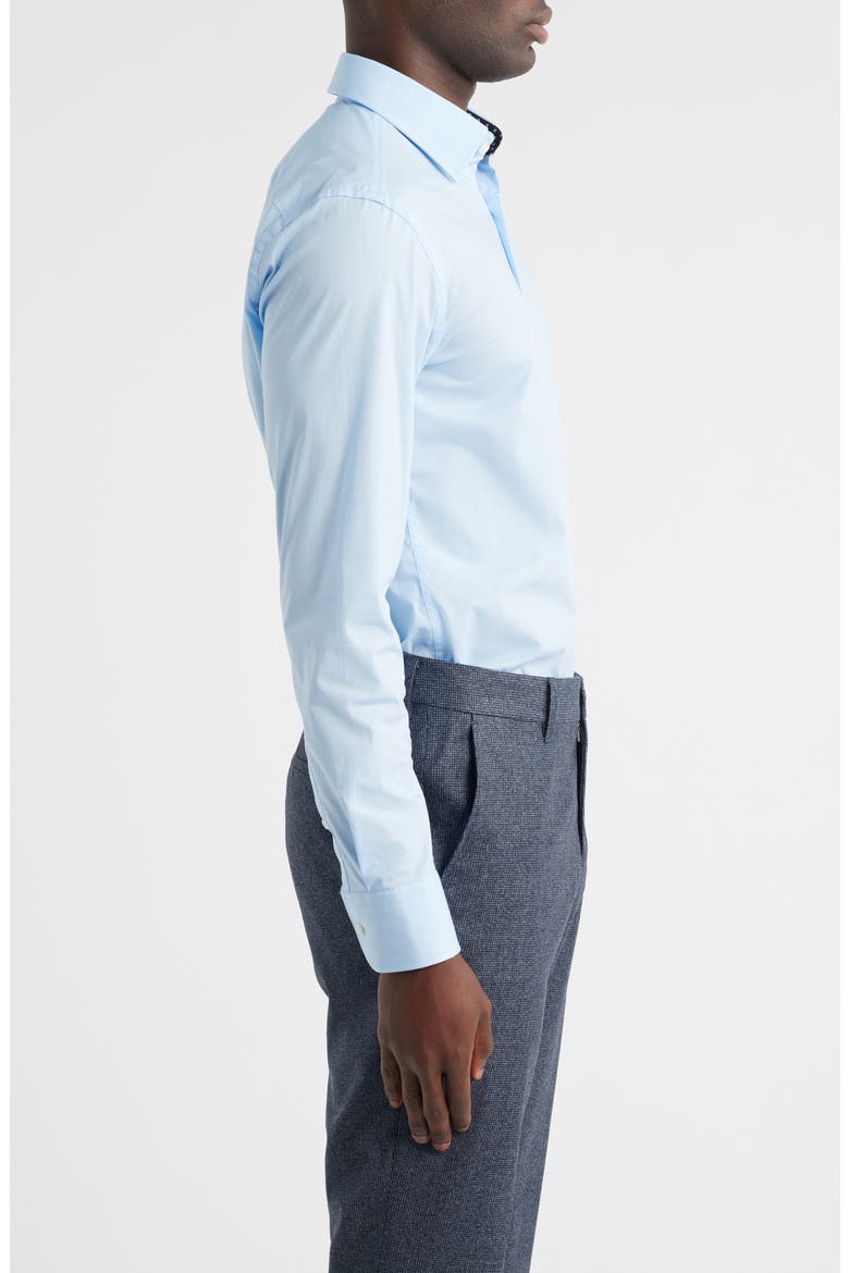Hank Kent Slim Fit Stretch Cotton Dresss Shirt, Alternate, color, LT PAST/BU