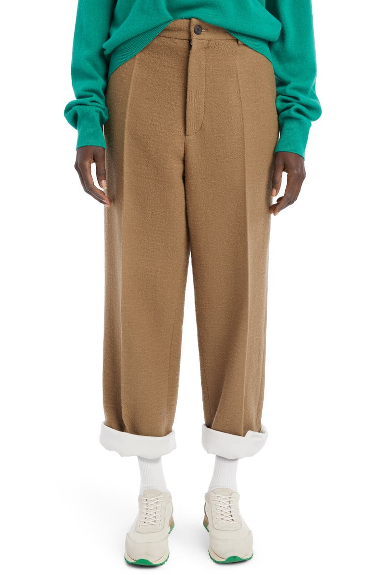 Gustavo Wool & Linen Blend Pants, Main, color, BARK