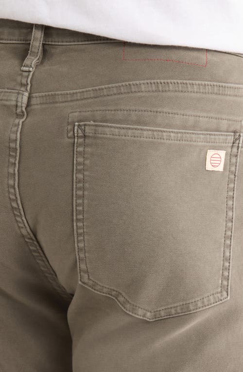 Marine Layer Flex Slim Straight Leg Stretch Twill Pants In Brown