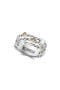 Sterling Silver & 14K Gold Diamond Twist Band Ring - 0.10ct.
