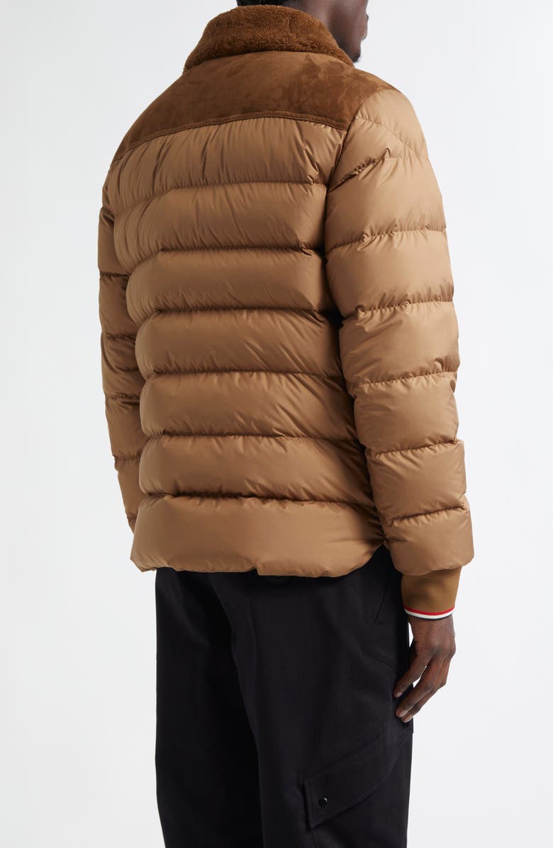 Moncler Jafferau Down Jacket with Genuine Shearling Collar, Alternate, color, 