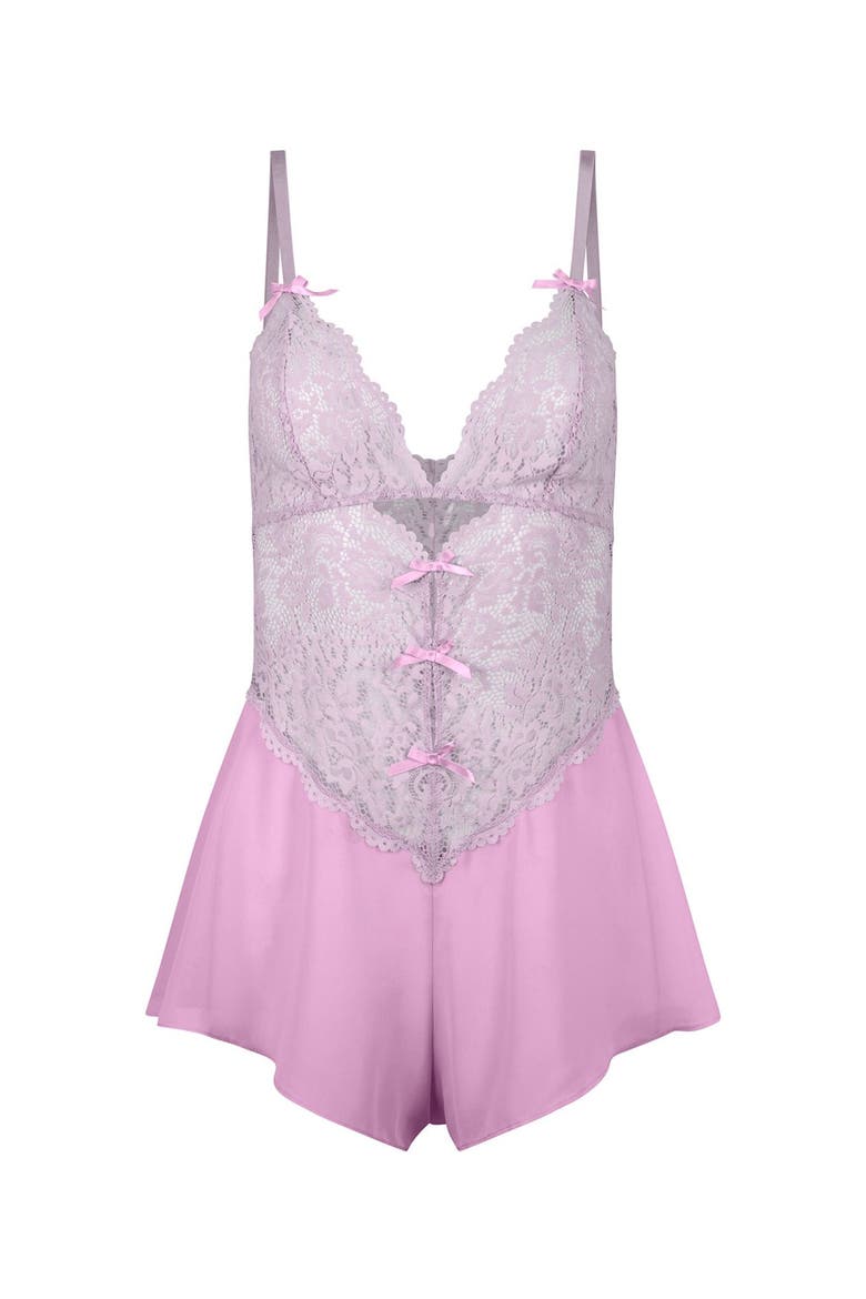 Odessa Romper Lingerie, Alternate, color, Medium pink