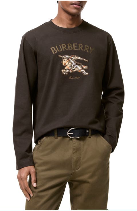 Knight Check Cotton Long-sleeve T-shirt