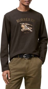 Burberry Knight Check Cotton Long-sleeve T-shirt