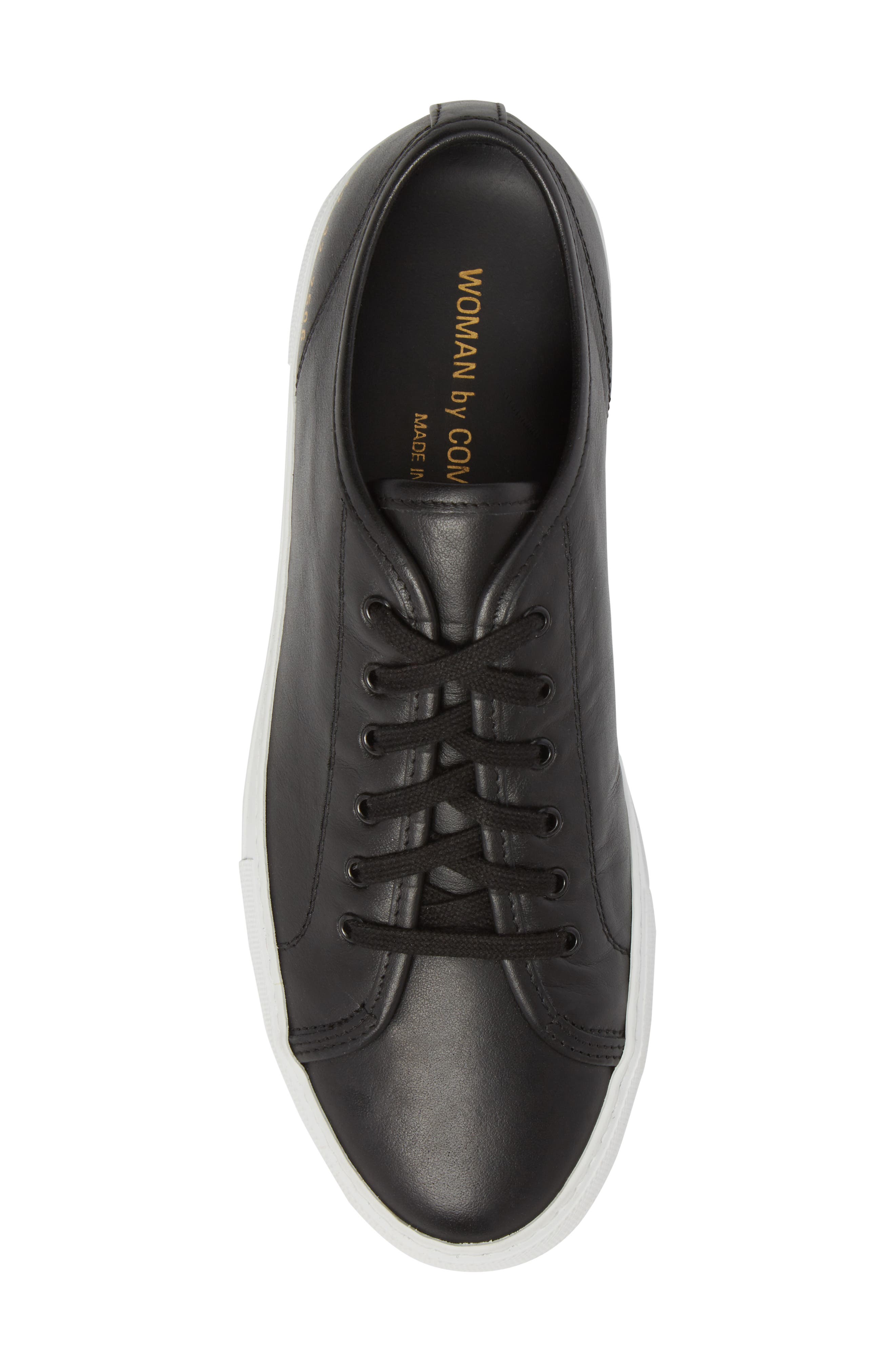 Tournament Low Top Sneaker, Alternate, color, BLACK