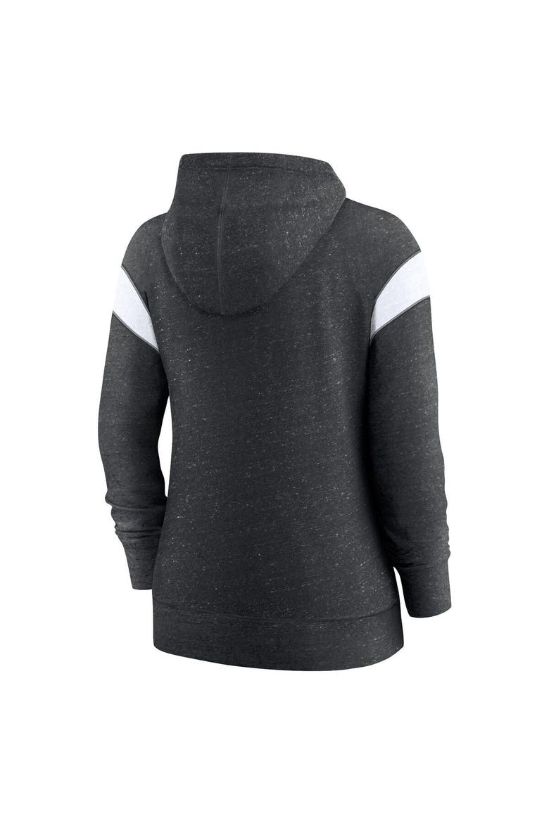 Women's Nike Heather Black/White New Orleans Saints Plus Size Monaco Full-Zip Lightweight Hoodie, Alternate, color, Heather Black