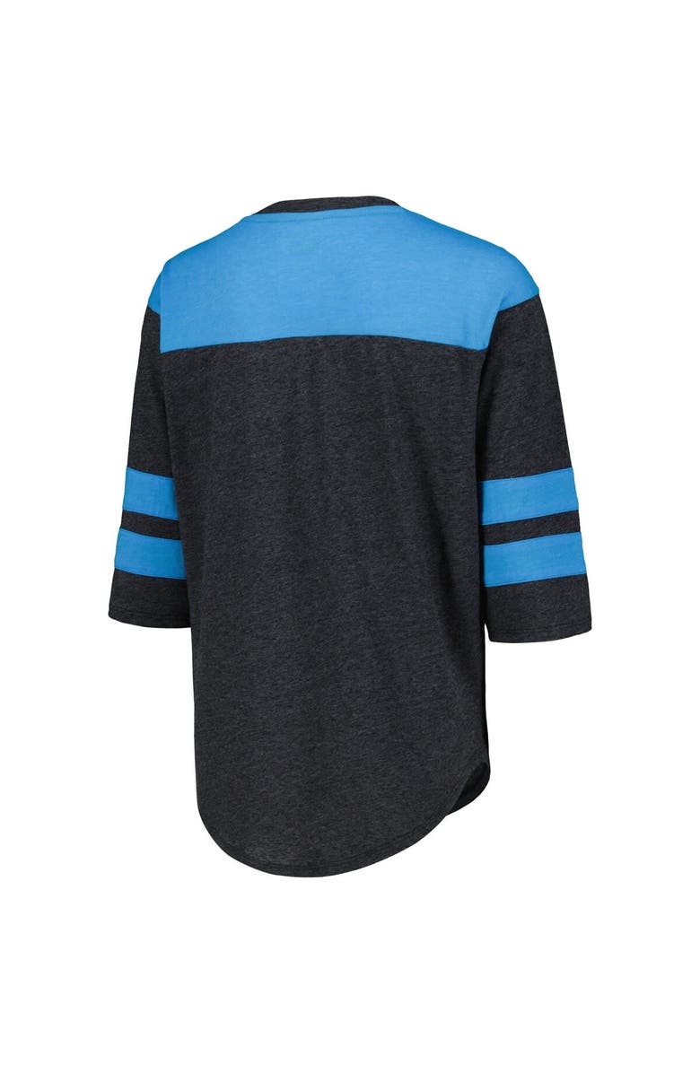 STARTER Women's Starter Black Ross Chastain Full Back Block 3/4-Sleeve Tri-Blend Top, Alternate, color, Black