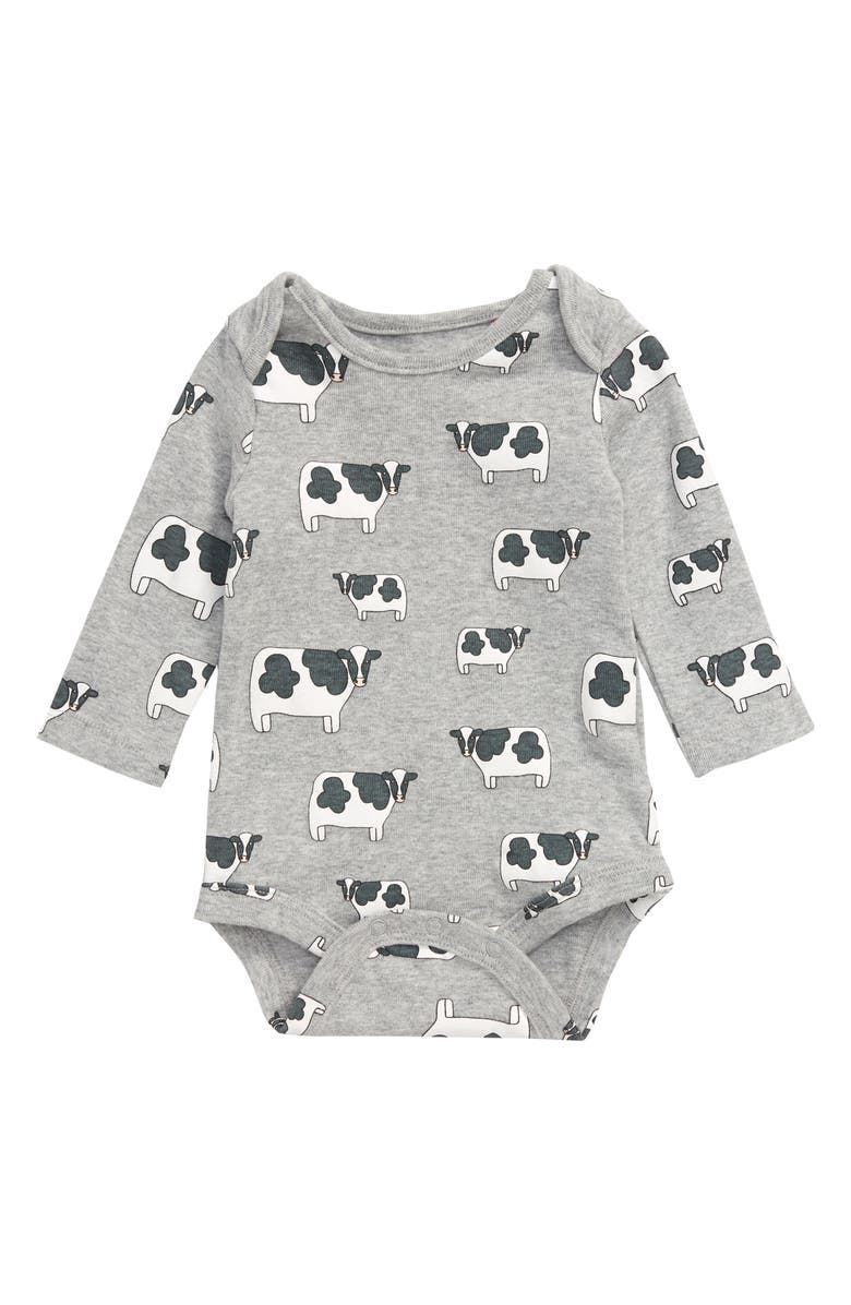Mini Boden Animal Long Sleeve Bodysuit, Main, color, 