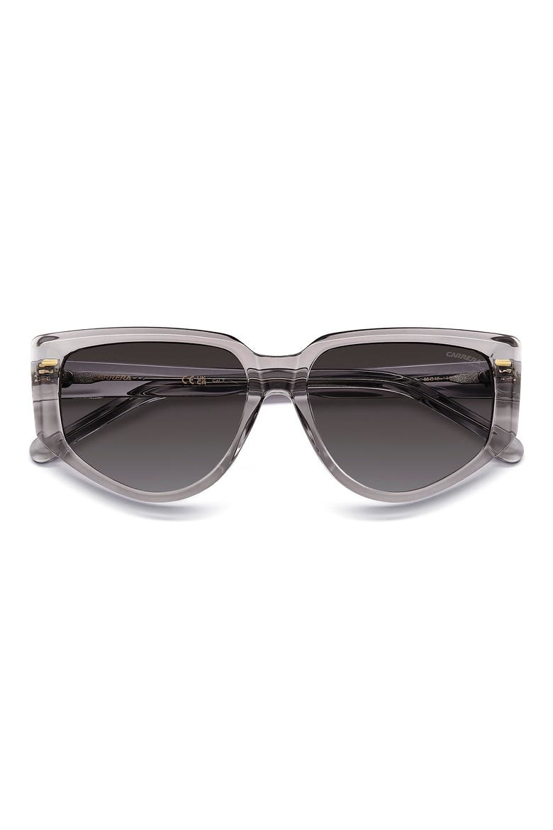 57mm Rectangular Sunglasses, Alternate, color, GREY/ DARK GREY