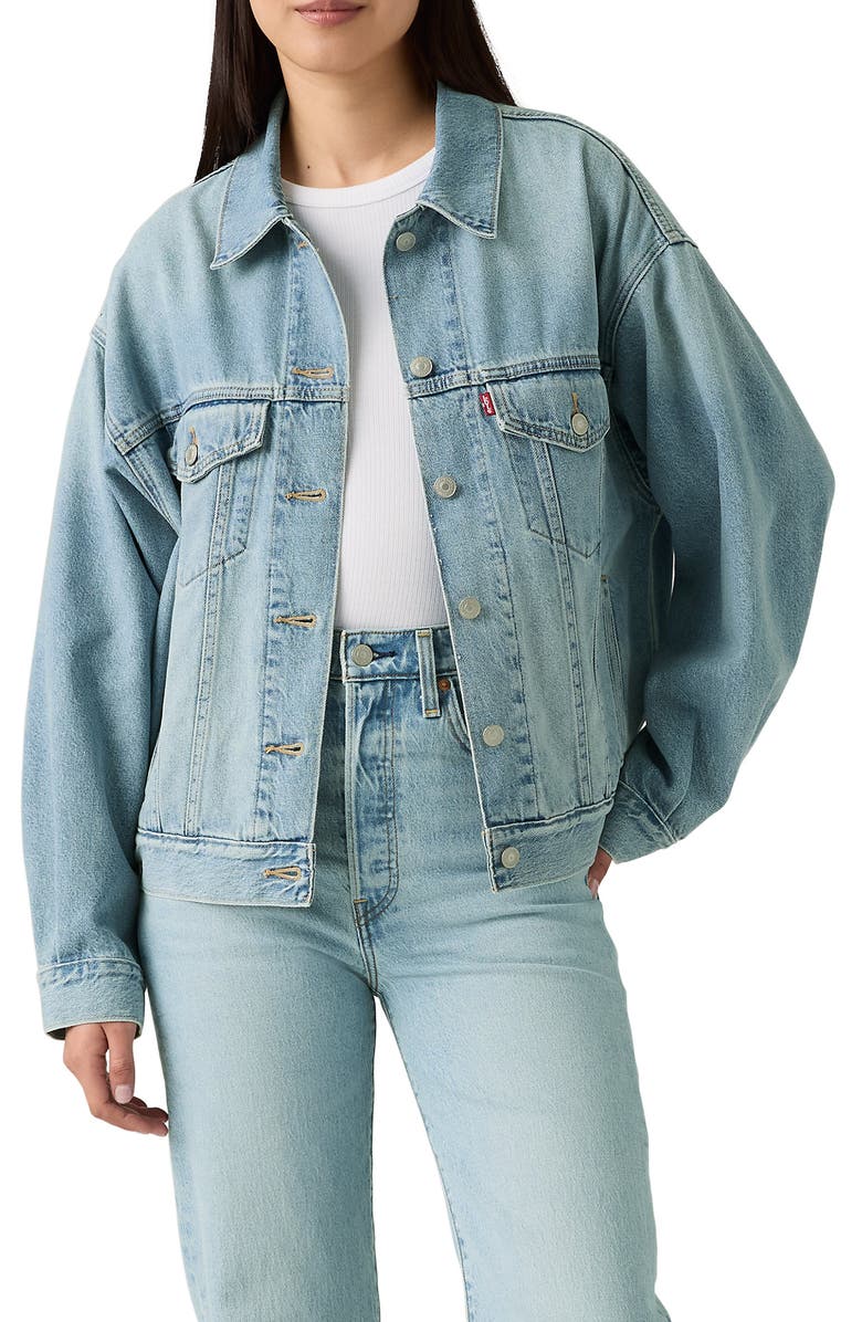 Levi's<sup>®</sup> '90s Denim Trucker Jacket, Main, color, 