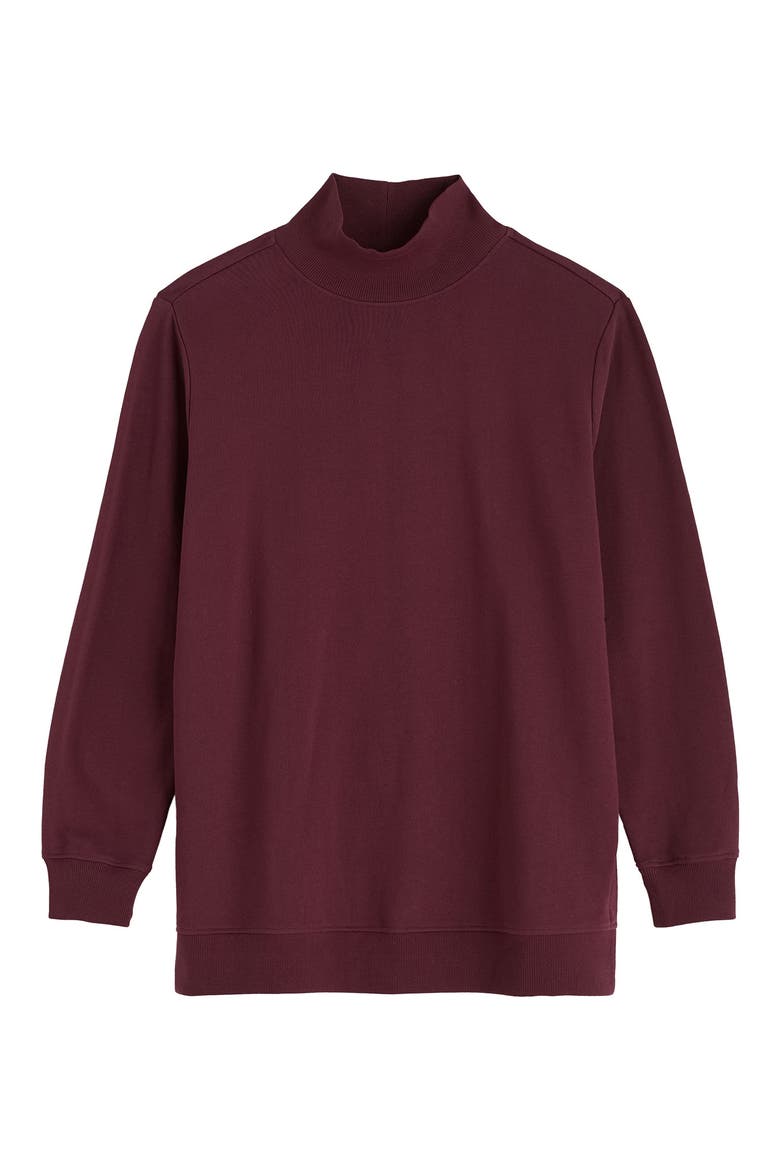 Bremble Mock Neck Tunic Top, Alternate, color, DARK HELLEBORE