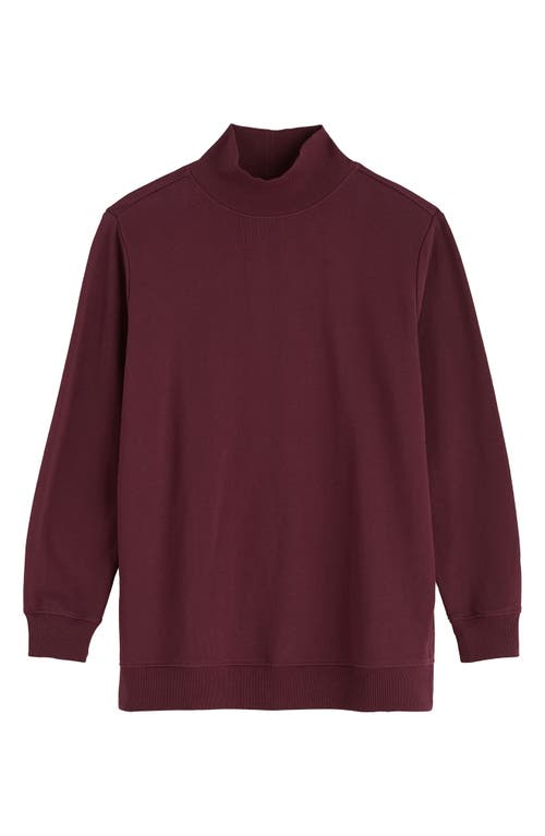 Seasalt Cornwall Bremble Mock Neck Tunic Top In Burgundy