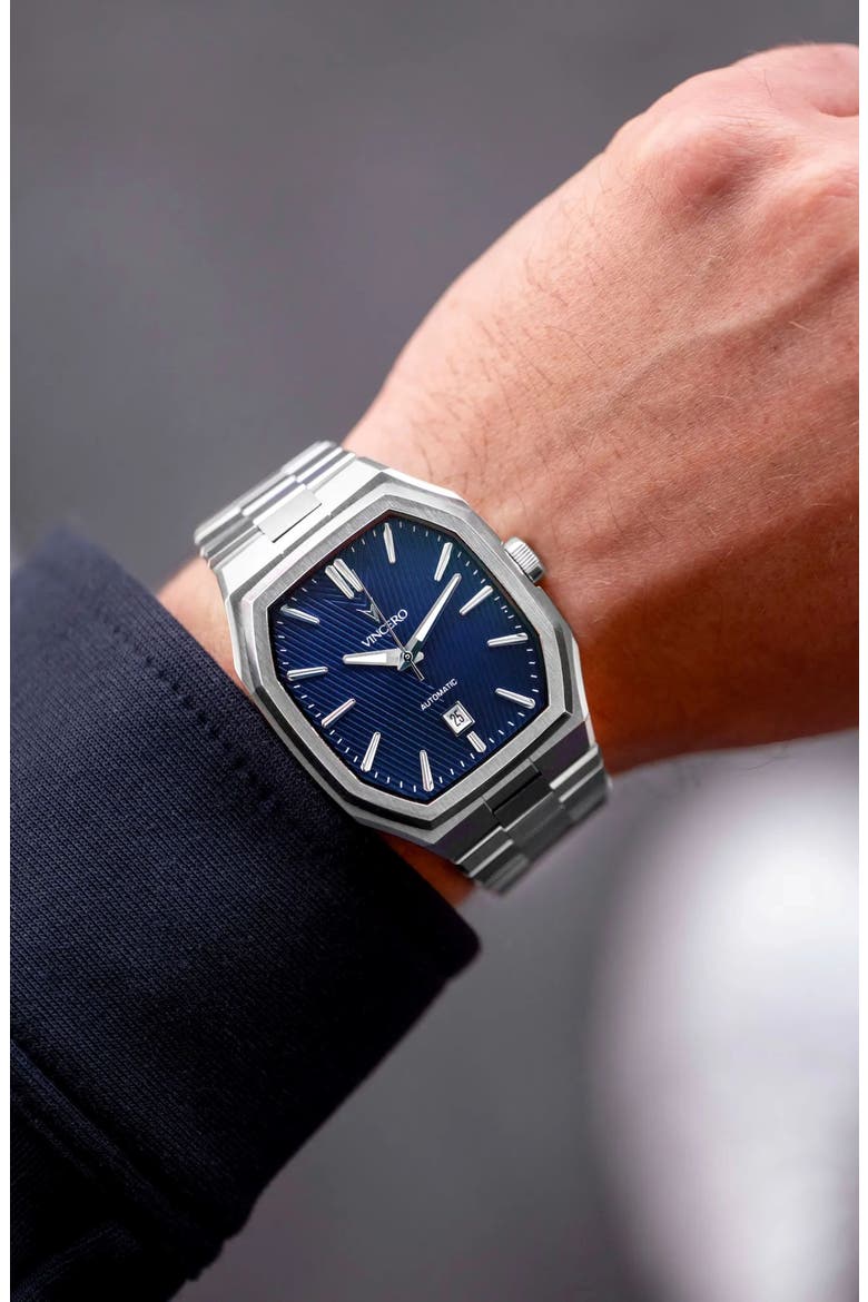 Inception Blue Shift Automatic Bracelet Watch, 38mm, Alternate, color, BLUE