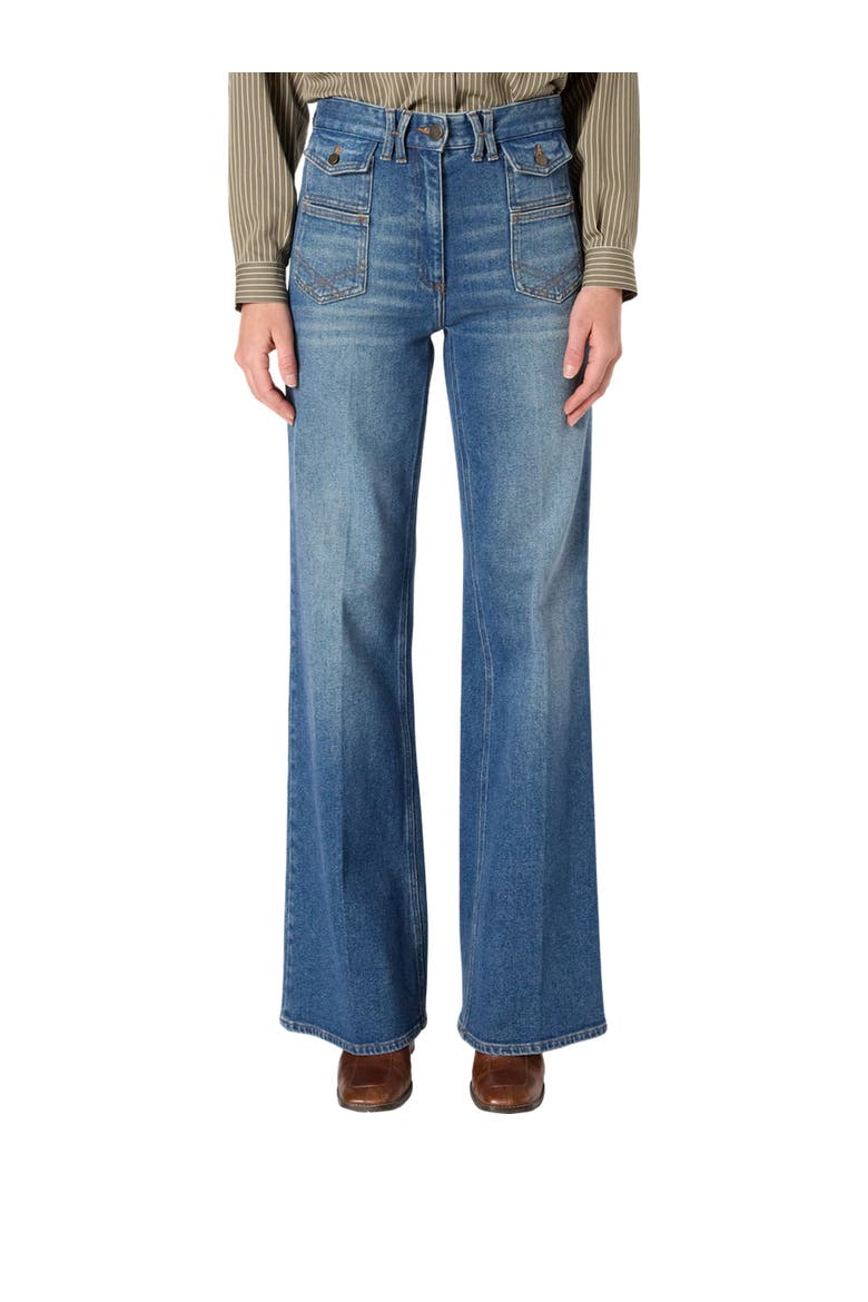 Anna Flared High Rise Jeans, Main, color, Universe
