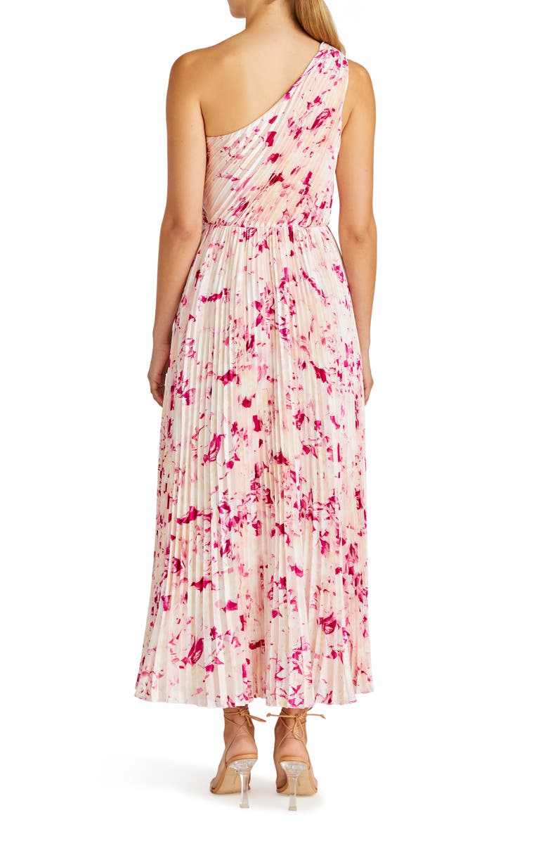 ML Monique Lhuillier Alina Pleated One-Shoulder Cocktail Dress, Alternate, color, 