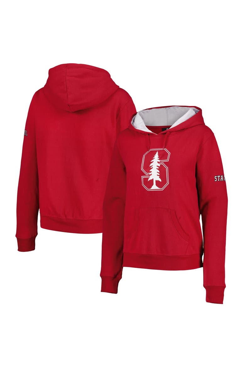 Women's Cardinal Stanford Cardinal Team Big Logo Pullover Hoodie, Main, color, Cardinal