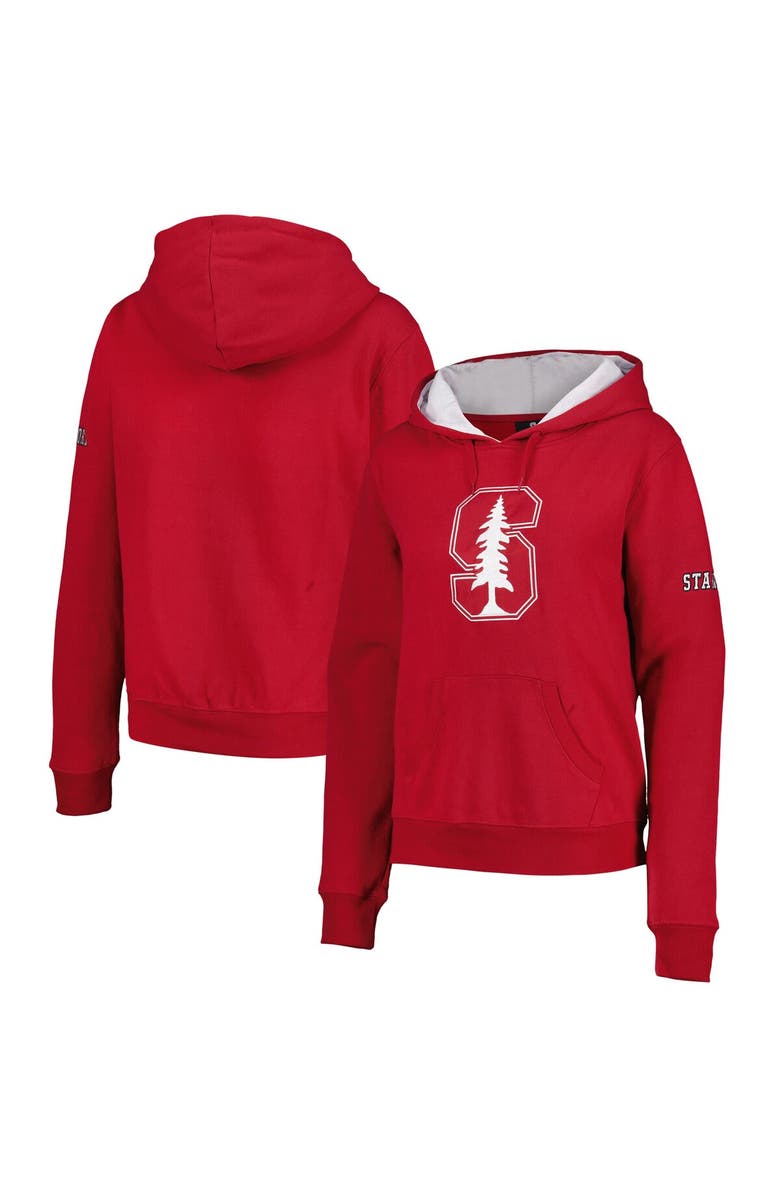 STADIUM ATHLETIC Women's Cardinal Stanford Cardinal Team Big Logo Pullover Hoodie, Main, color, Cardinal