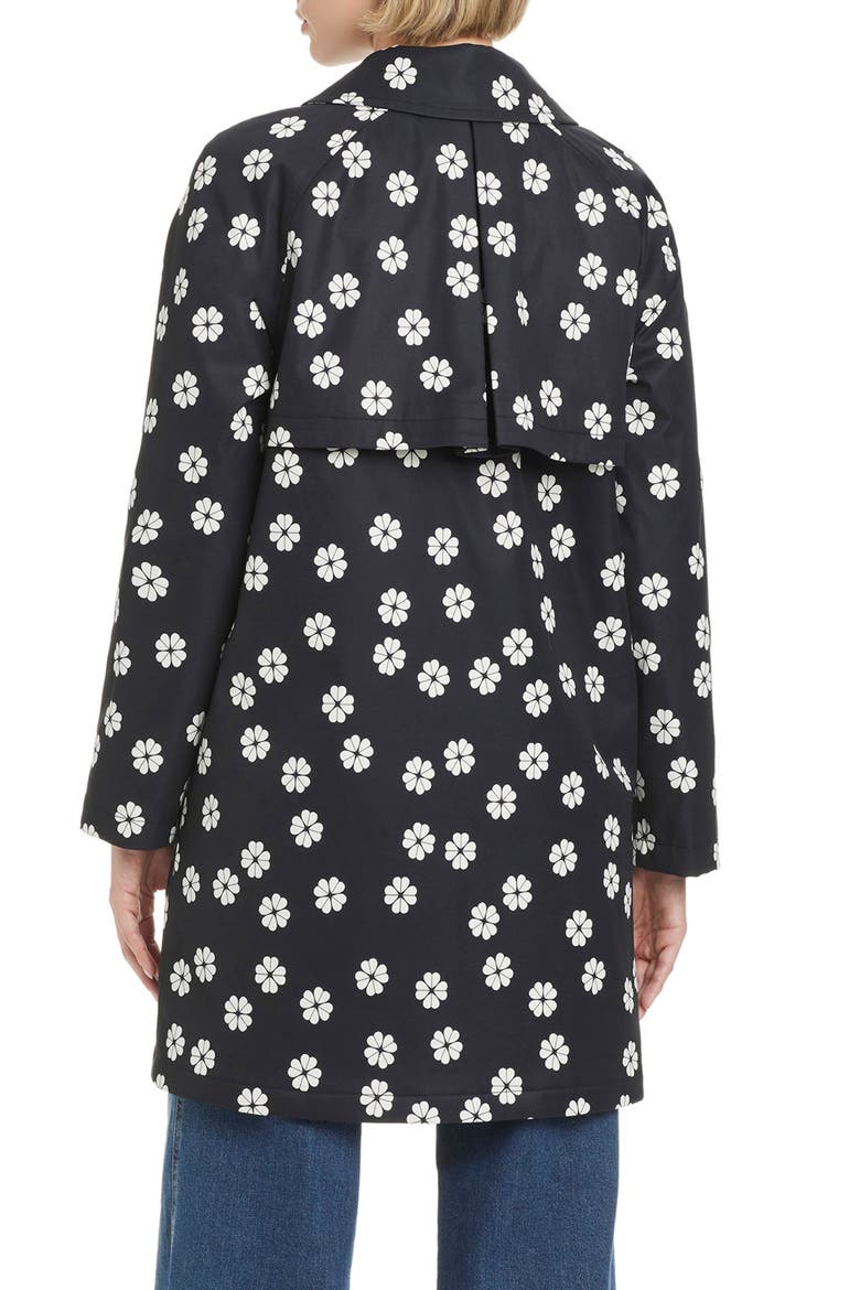 Hooded A-Line Trench Coat, Alternate, color, SPADE FLOWER TOSS