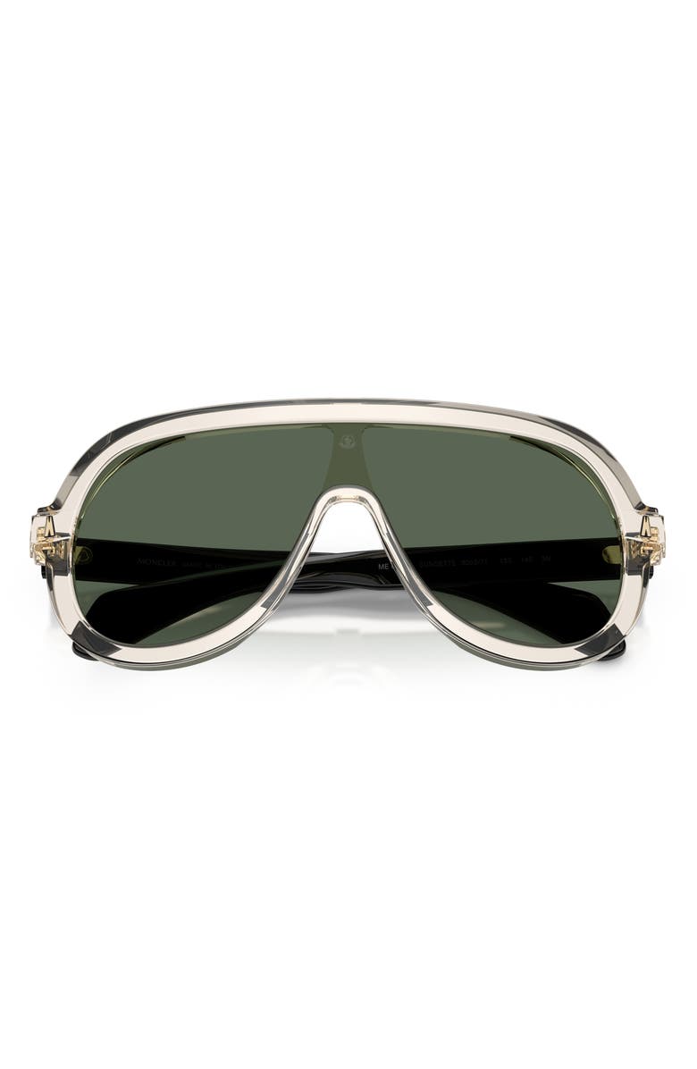 Moncler Sunsette 130mm Pilot Sunglasses, Alternate, color, Butter / Solid Dark Green
