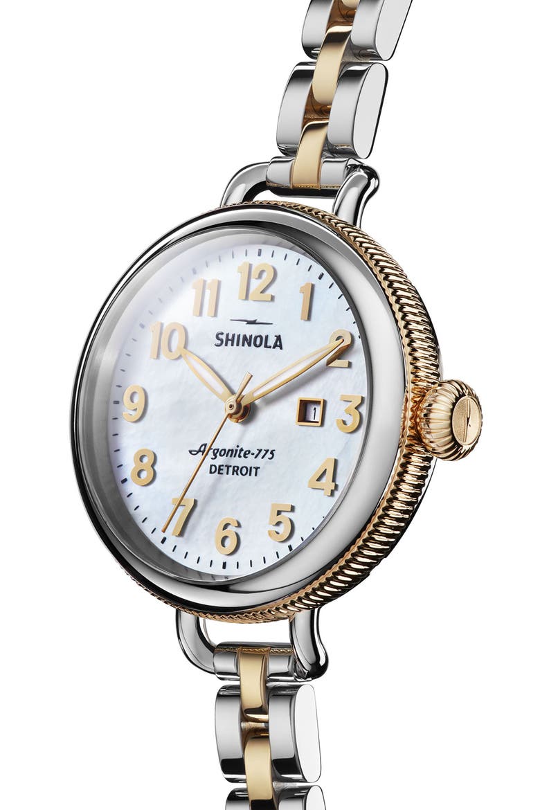 'The Birdy' Bracelet Watch, 34mm, Alternate, color, WHITE