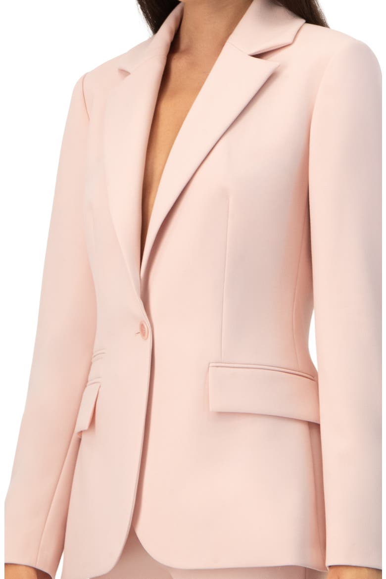 Single-Button Classic Blazer, Alternate, color, Dusty Pink