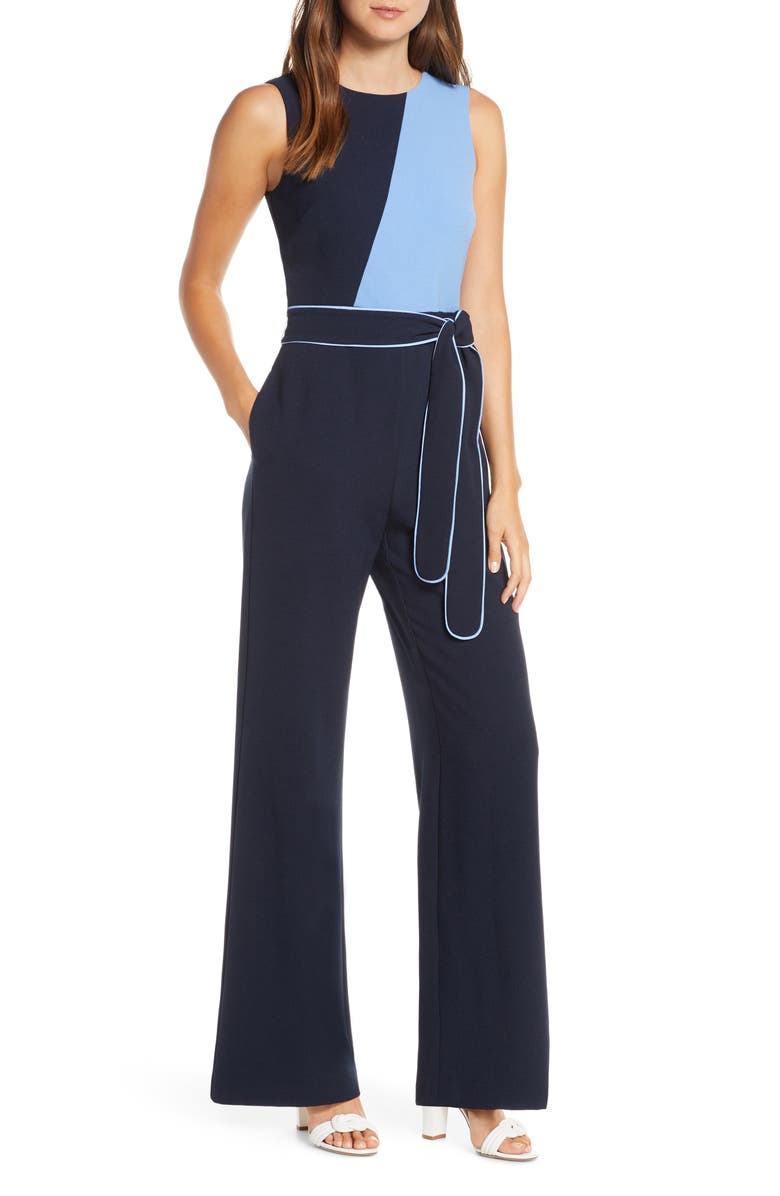 Vince Camuto Colorblock Jumpsuit, Main, color, 
