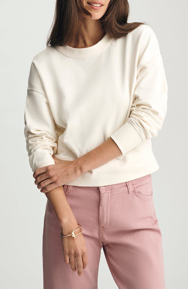 Mavi Jeans V-Stitch Drop Shoulder Cotton Sweatshirt, Main, color,