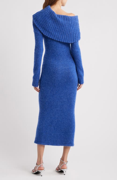 Cult Gaia Grayson One-shoulder Long Sleeve Sweater Dress In Disco Melange