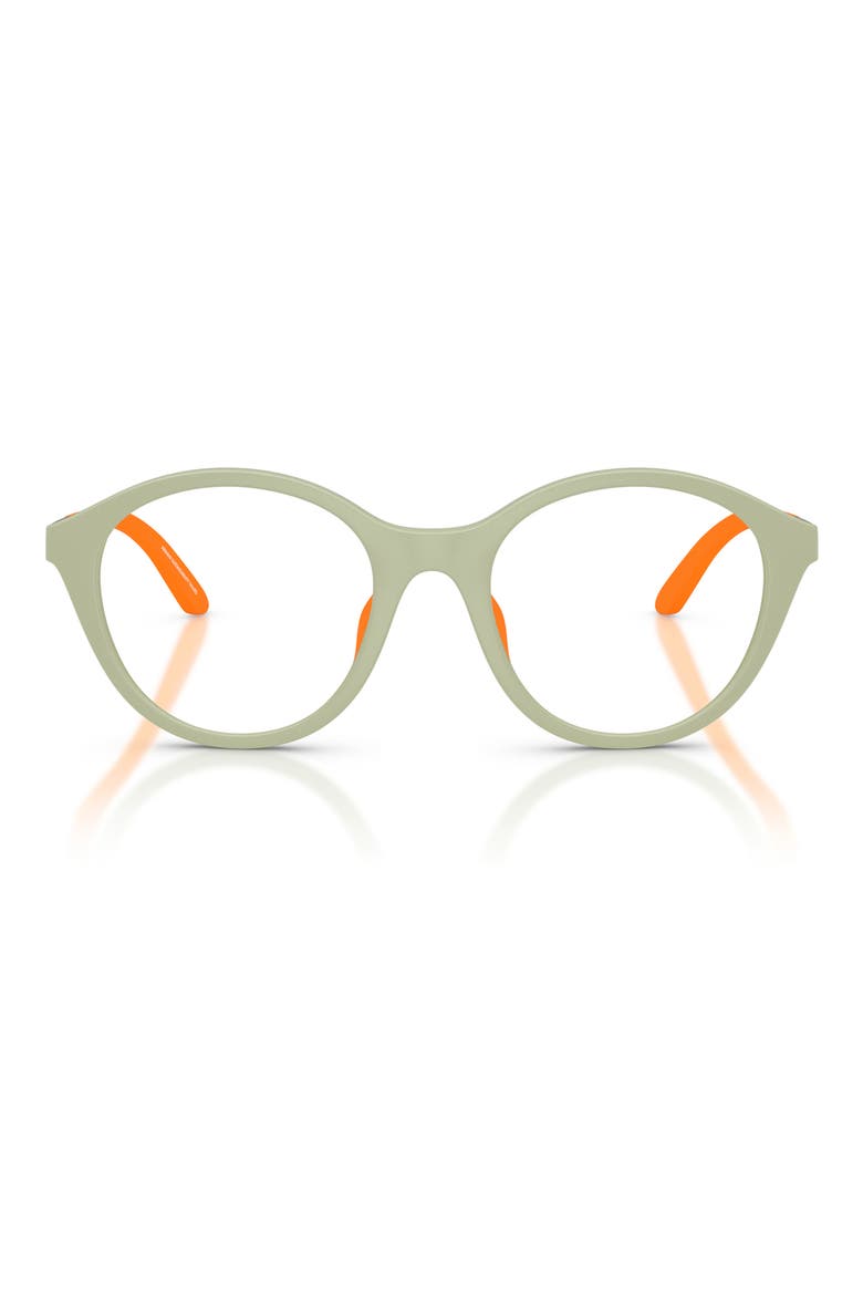 Kids' 48mm Round Optical Glasses, Main, color, MATTE AGAVE GREEN / CLEAR