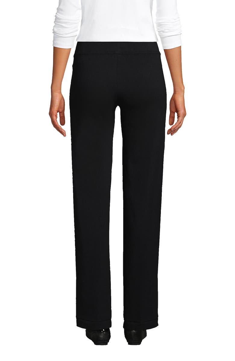 Lands' End Starfish Mid Rise Straight Leg Pants, Alternate, color, Black