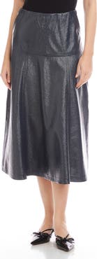 FIFTEEN TWENTY Bronwyn Faux Leather Midi Skirt