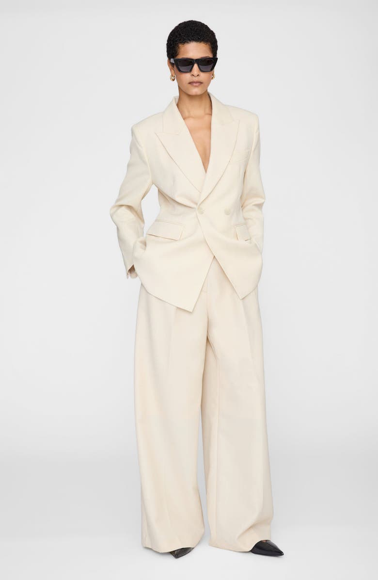 ANINE BING Tiphaine Blazer, Alternate, color, Ecru