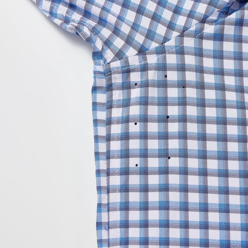 Regent Row Big And Tall Stanton Shirt Short Sleeve Button Down In Blue-plaid-60