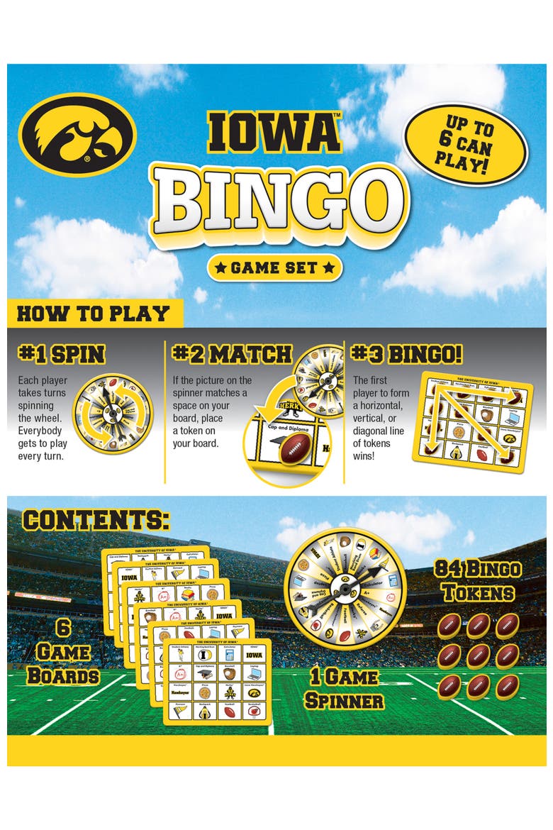 Iowa Hawkeyes NCAA Bingo Game, Alternate, color, Multicolor