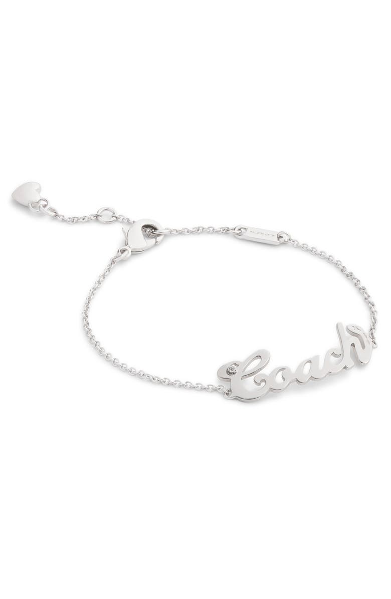 COACH Logo Nameplate Chain Link Bracelet, Alternate, color,