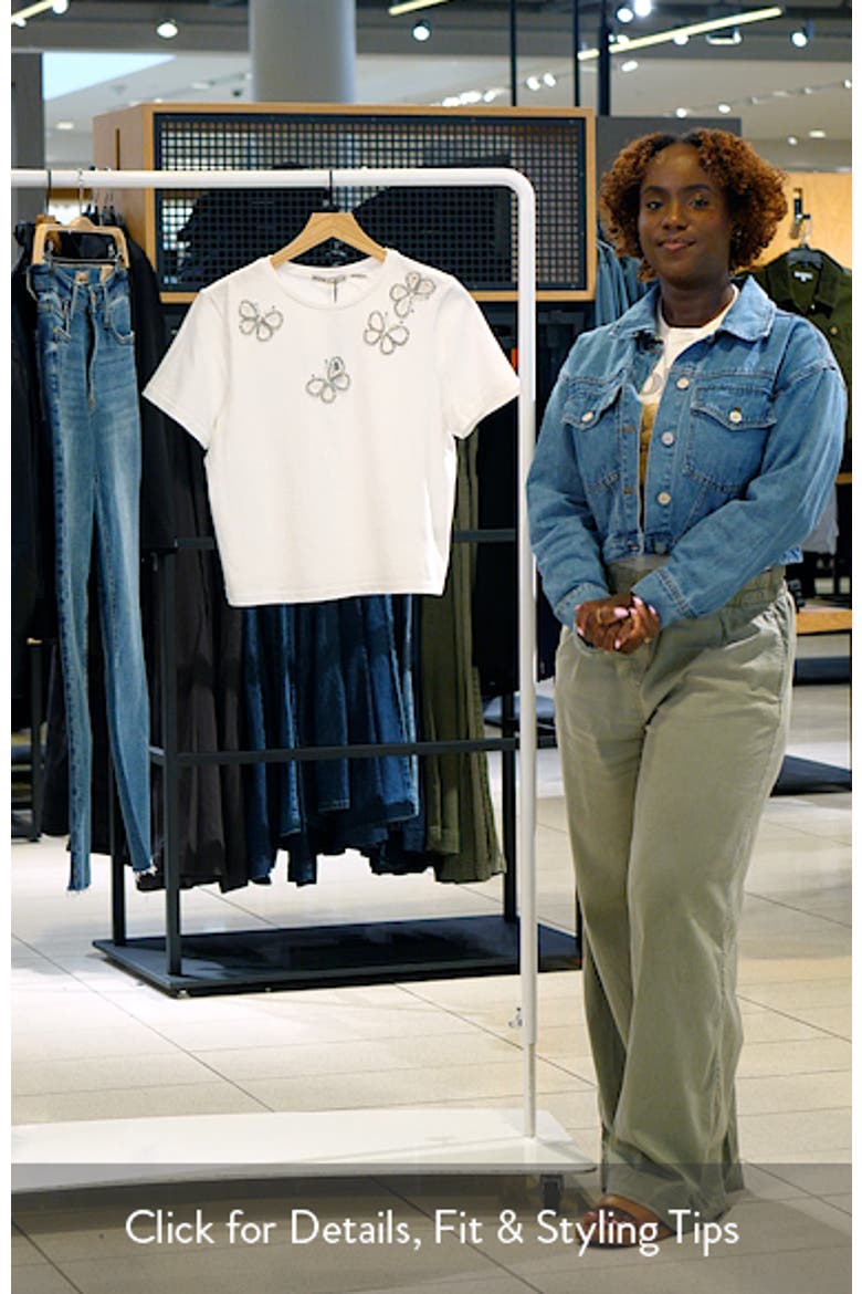 Cindy Embellished Cropped Tee video