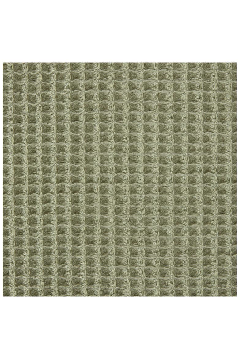 Waffle Weave Shower Curtain, Alternate, color, SAGE GREEN
