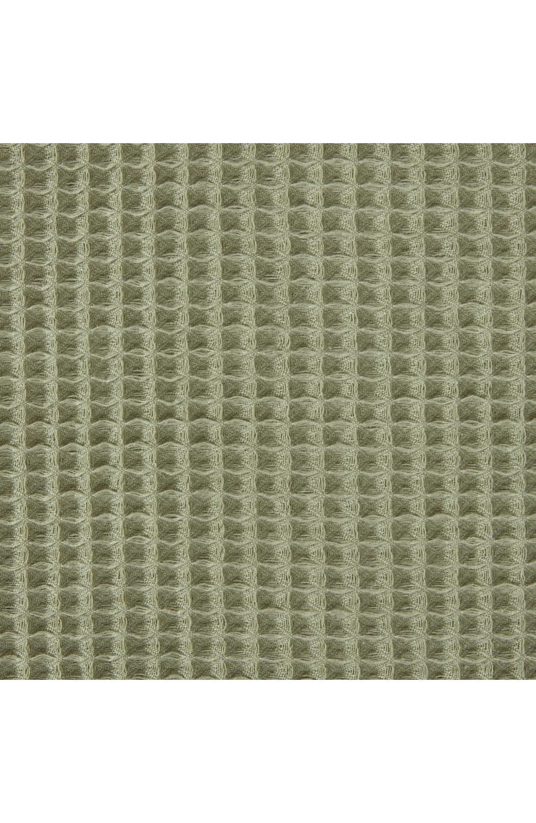 Calvin Klein Waffle Weave Shower Curtain, Alternate, color, Sage Green