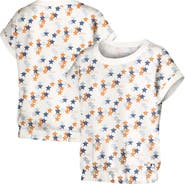 LUSSO Women's Lusso  White Houston Astros Madge Dolman Tri-Blend T-Shirt