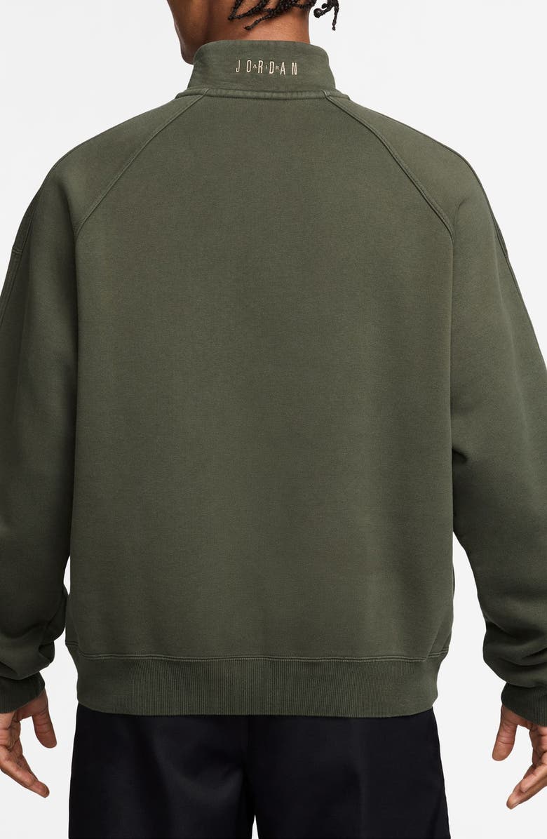 Jordan Flight Oversize Fleece Quarter Zip Pullover, Alternate, color, Cargo Khaki/ Khaki