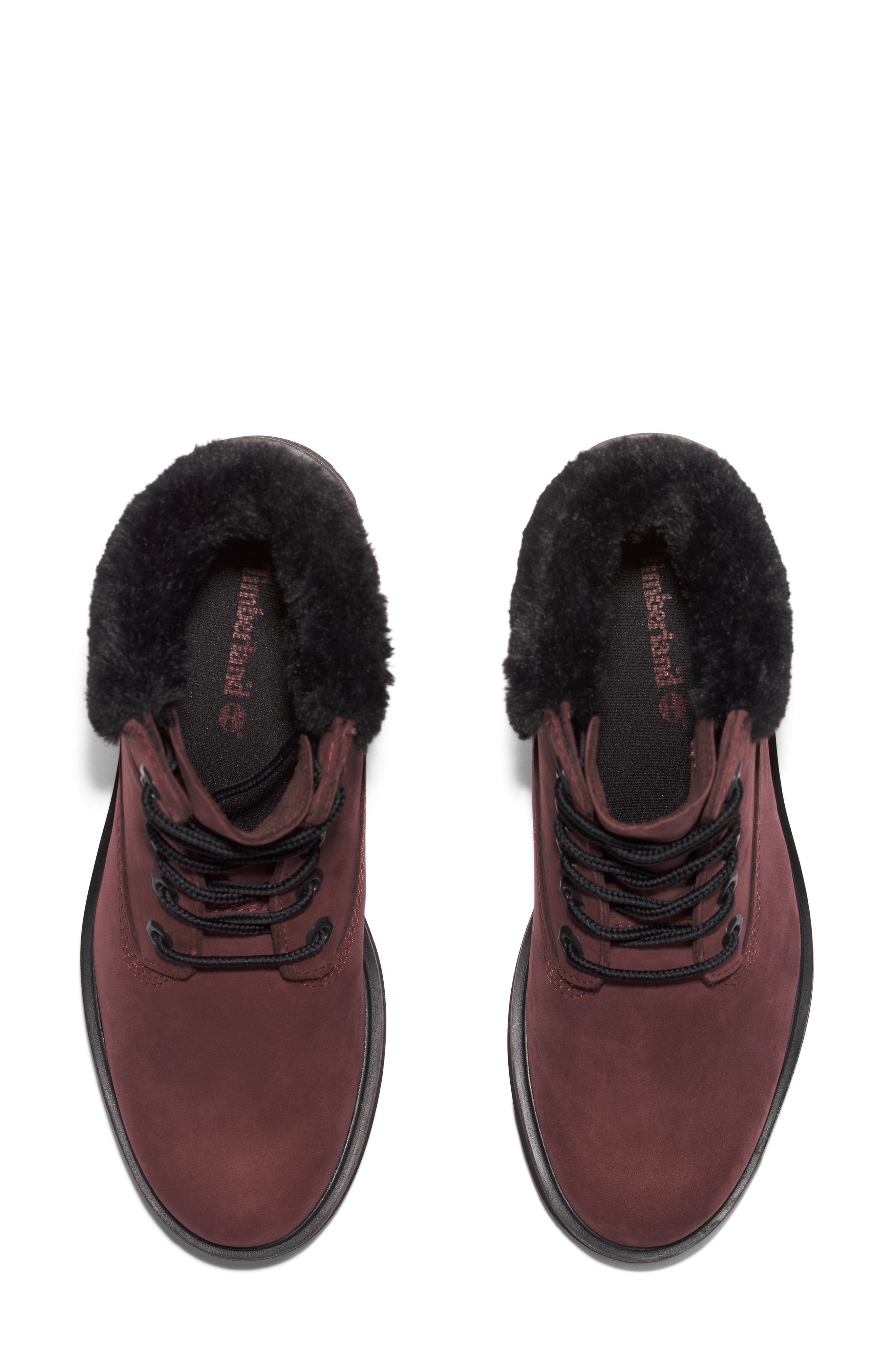 Kinsley Waterproof Boot, Alternate, color, BURGUNDY NUBUCK