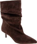 BCBG Dalles Kitten Heel Pointed Toe Scrunch Bootie