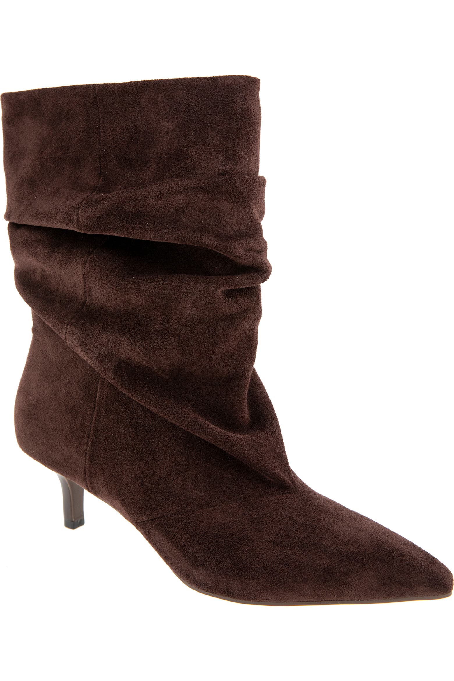 Dalles Kitten Heel Pointed Toe Scrunch Bootie