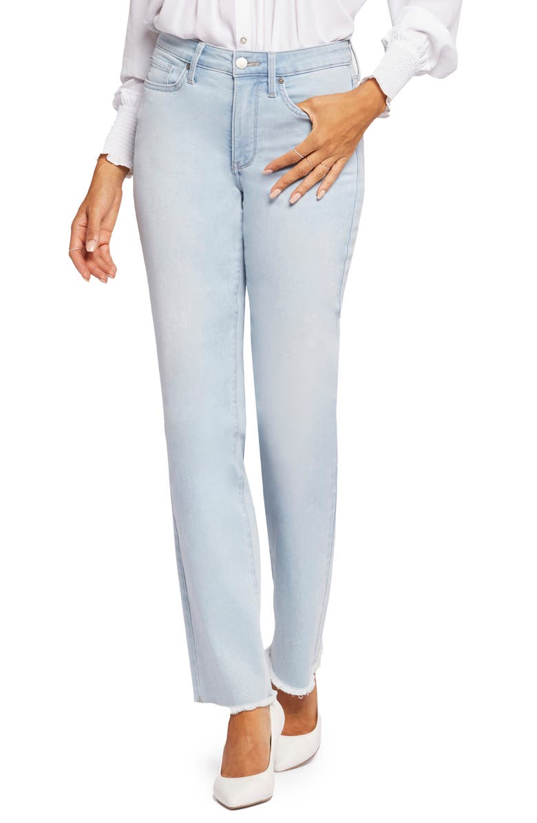 NYDJ Cool Embrace<sup>®</sup> Frayed Relaxed Straight Leg Jeans, Main, color,