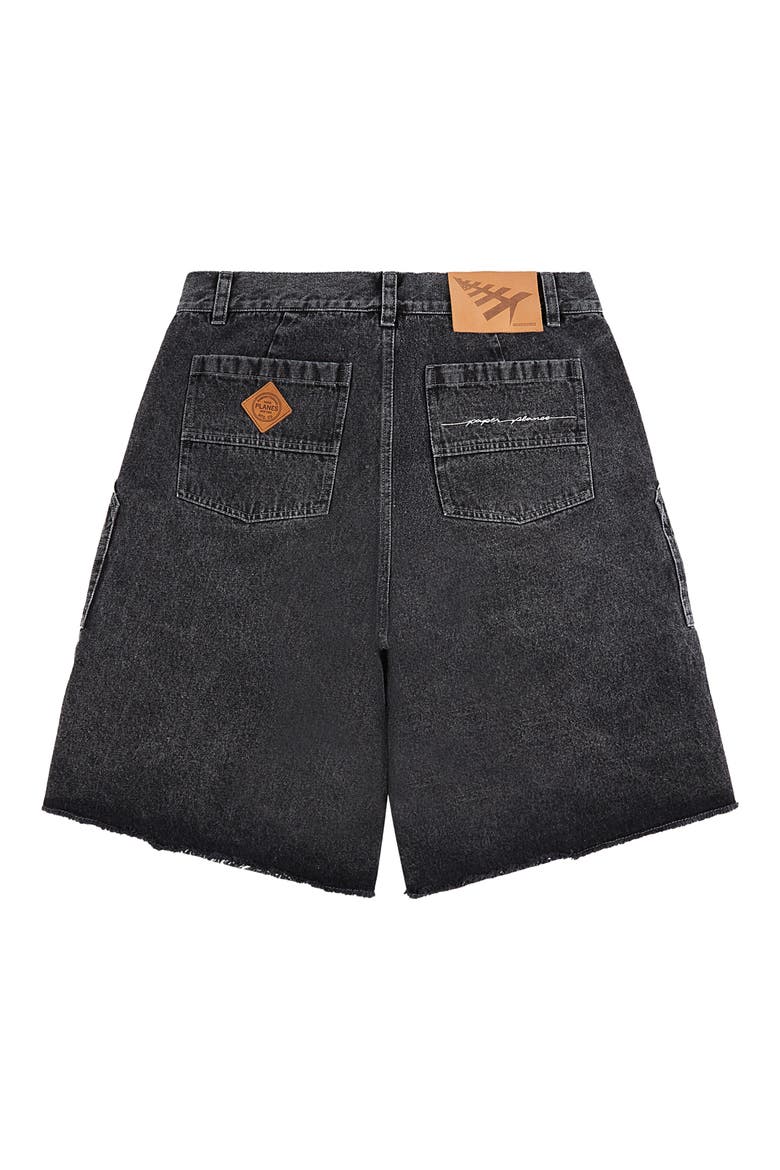 Utility Denim Shorts, Alternate, color, BLACK